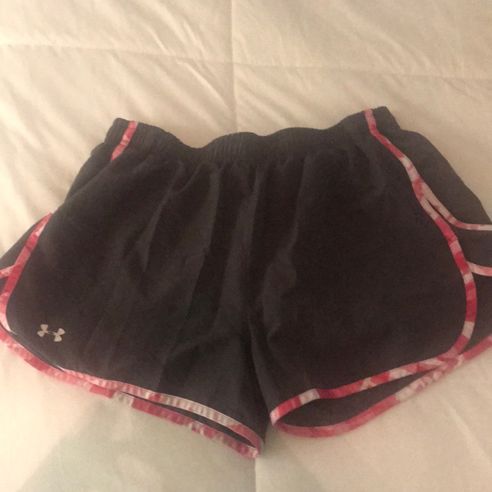 Under armour running shorts.